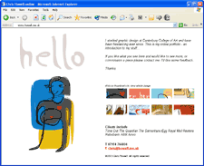 Online portfolio for illustrator
