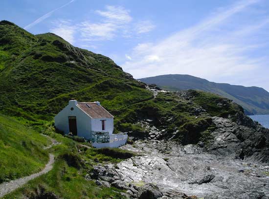 Fisherman's cottage at Niarbyl Bay